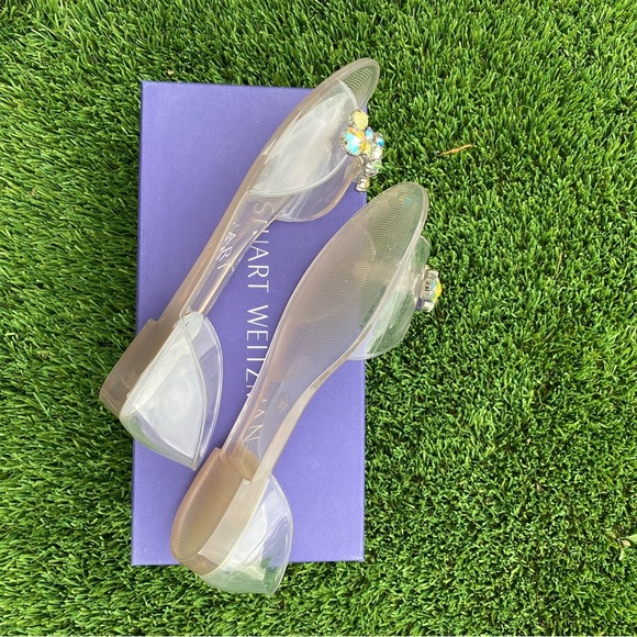 Stuart Weitzman Clear Sandals With Rhinestones size 8 - Picture 4 of 6